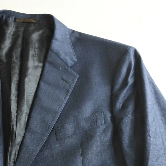 Jos A Bank Reserve 50R Blue‎ Plaid Reda Wool Soft Shoulder Blazer Sport Coat